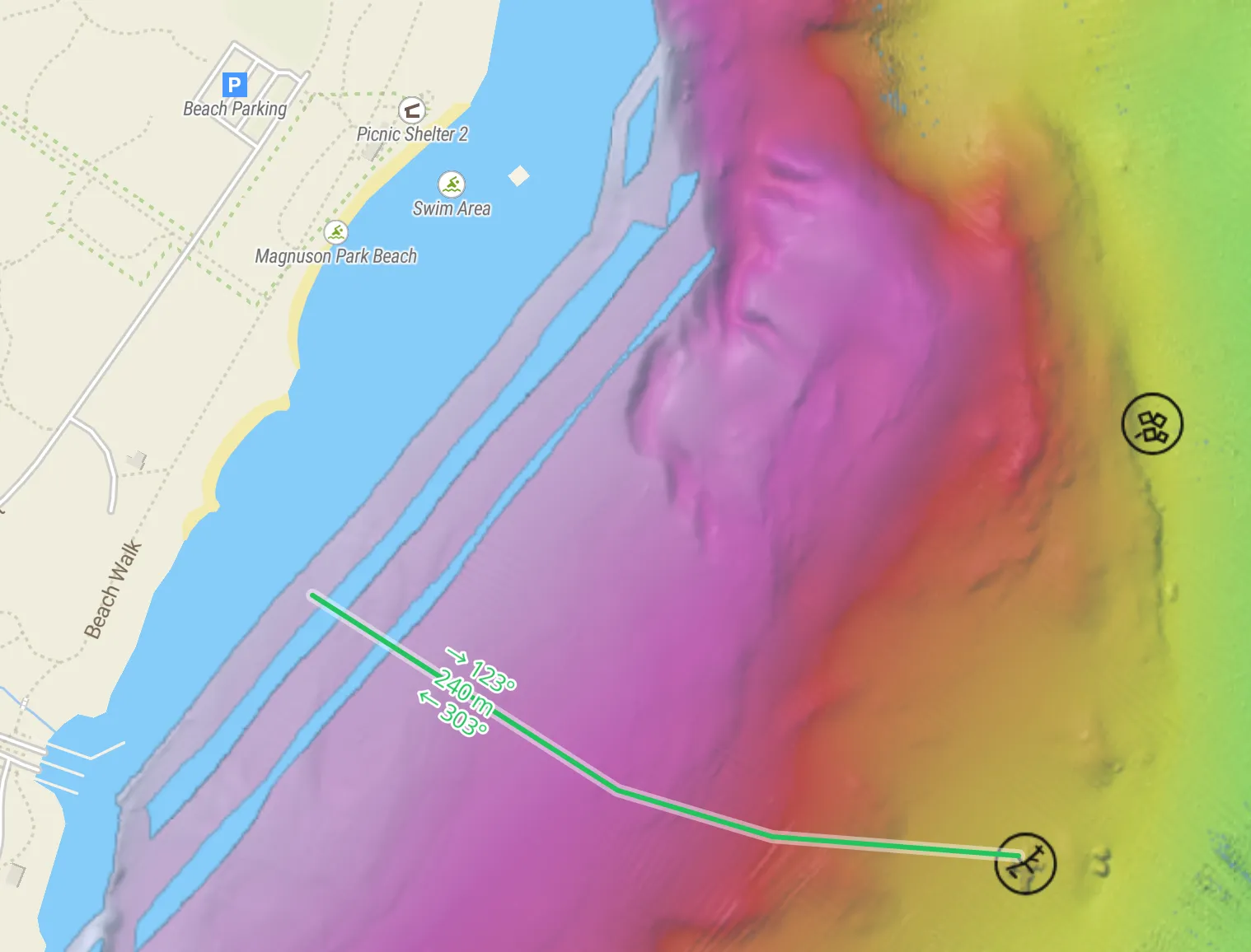 The Dive Map chart view
